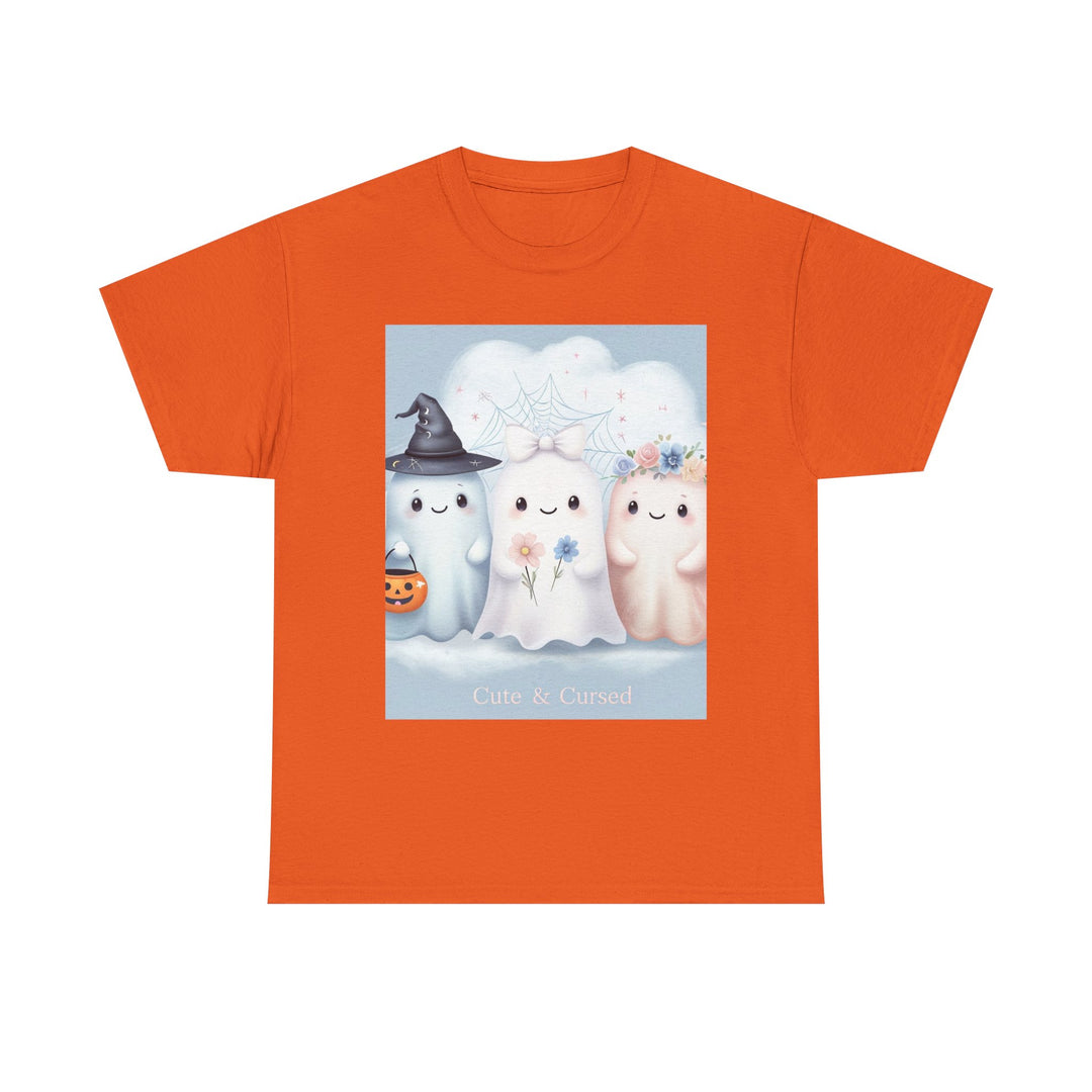 Cute Ghosts Unisex T-Shirt, Halloween Tee, Spooky Costume Shirt, Cute Kawaii Apparel, Gift for Ghost Lovers, Cozy Cotton Top