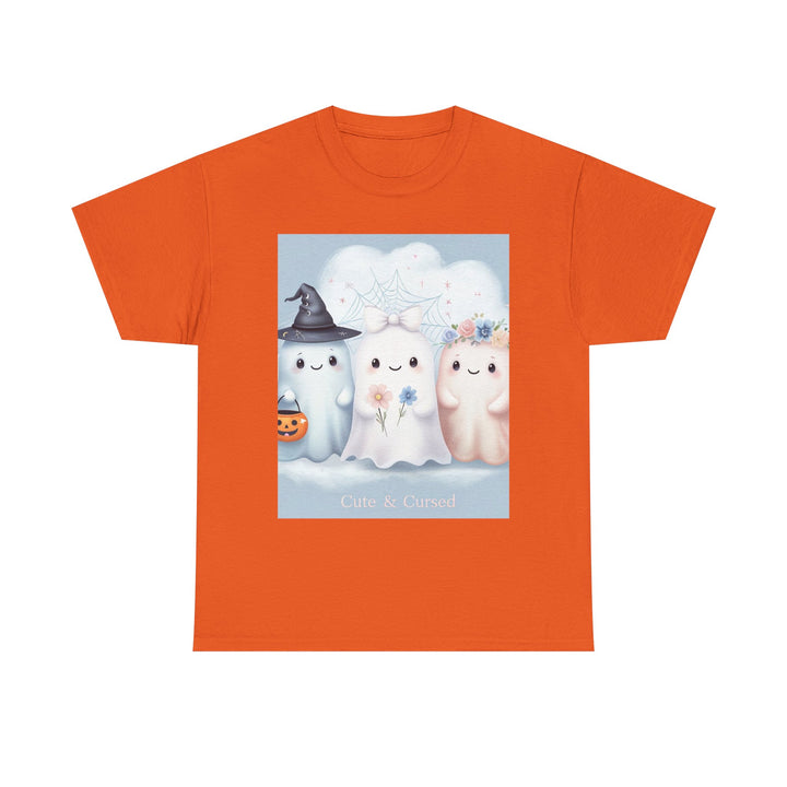 Cute Ghosts Unisex T-Shirt, Halloween Tee, Spooky Costume Shirt, Cute Kawaii Apparel, Gift for Ghost Lovers, Cozy Cotton Top