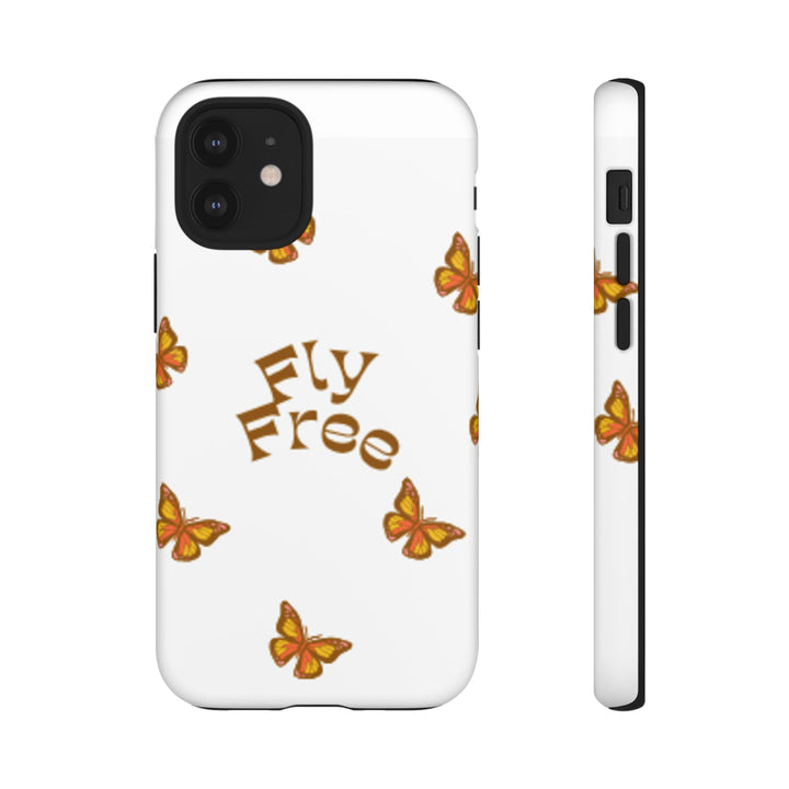 Stylish Phone Case | 'Fly Free' Butterfly Design | Unique Tough Cases
