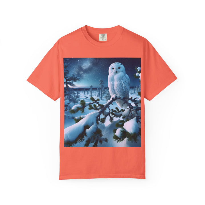 Mystical Owl Unisex Garment-Dyed T-Shirt – Cozy Winter Vibes