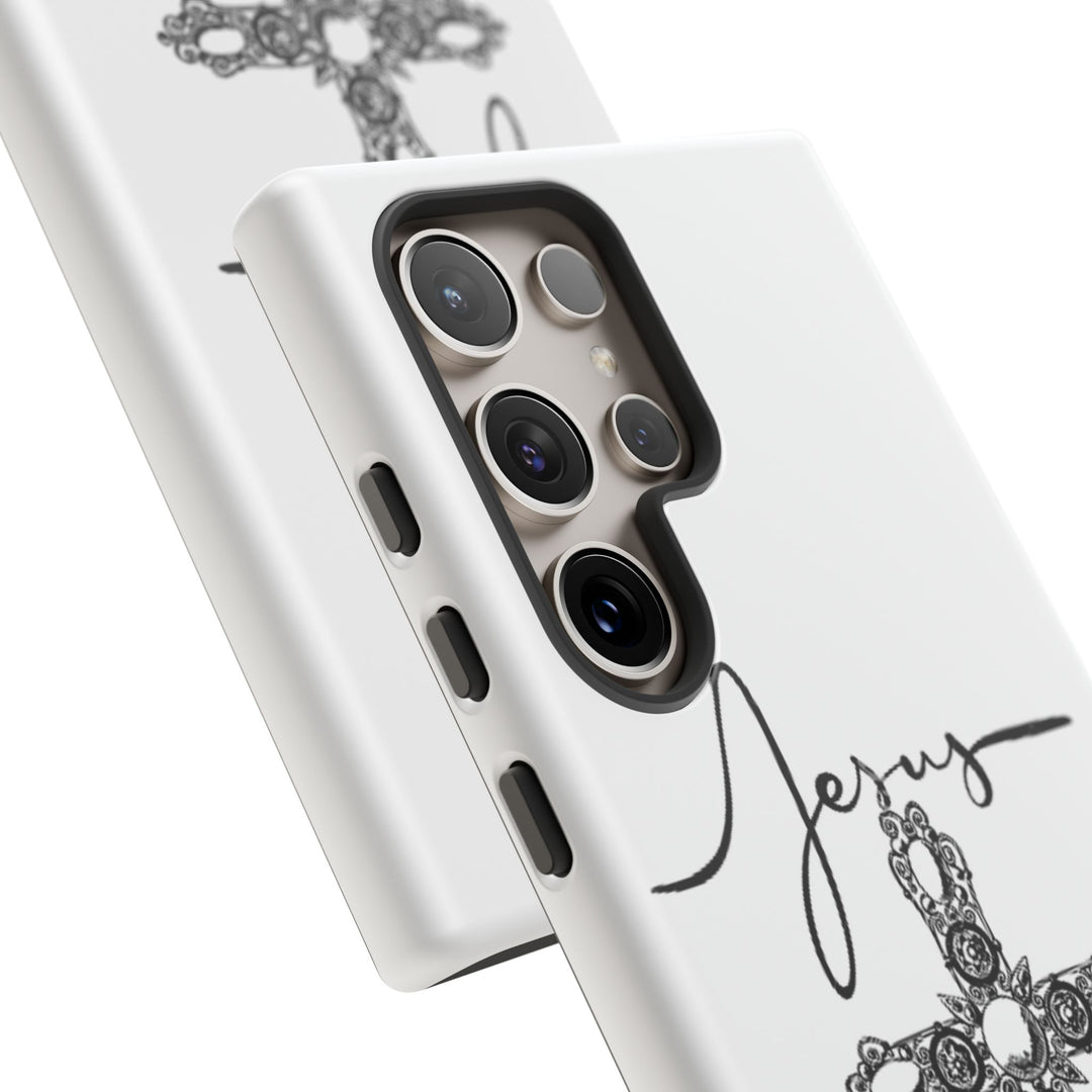 Stylish Tough Case with Jesus Design - Faith-Inspired Phone Cover, Christian Gift, Custom Phone Accessory, Unique Cell Phone Case