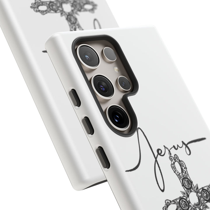 Stylish Tough Case with Jesus Design - Faith-Inspired Phone Cover, Christian Gift, Custom Phone Accessory, Unique Cell Phone Case