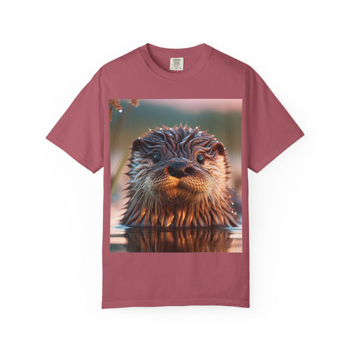 Whimsical Otter Unisex Garment-Dyed T-Shirt - Perfect for Nature Lovers
