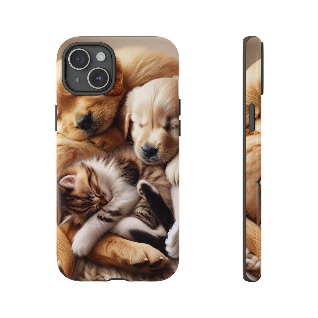 Cute Pets Phone Case - Adorable Dog and Cat Design for Animal Lovers