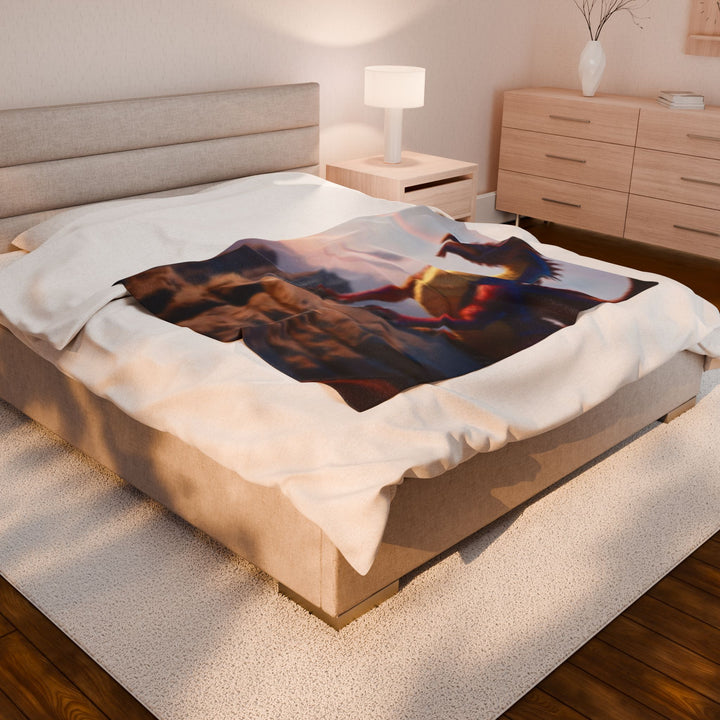 Velveteen Plush Blanket, dragon