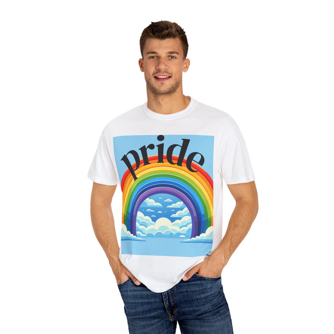 Pride Rainbow T-Shirt | Unisex Garment-Dyed Tee | LGBTQ+ Style, Casual Wear, Gift for Pride Month, Summer Fashion