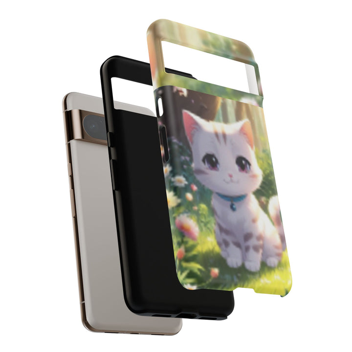 Cute Ai Cat Phone Case - Tough Protection with Floral Design for Cat Lovers