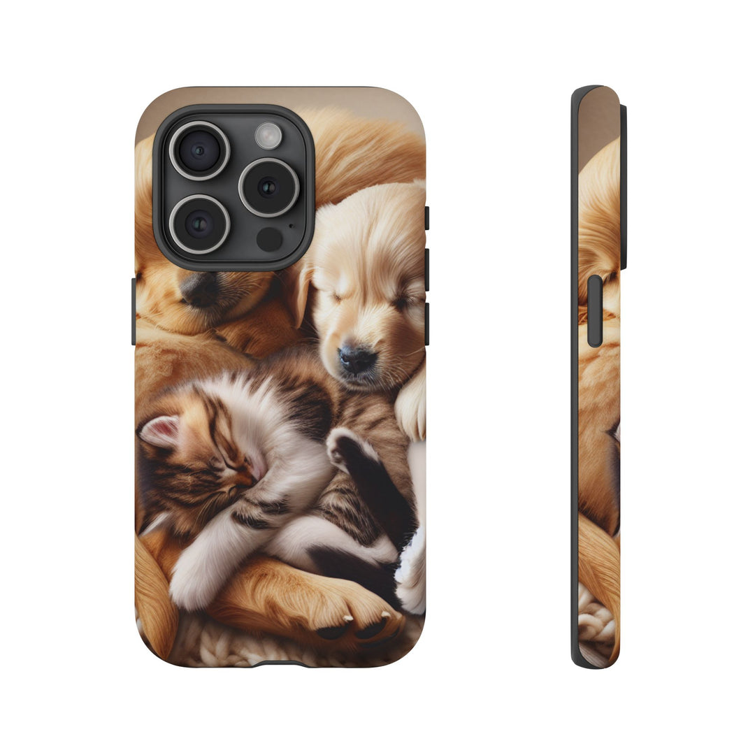 Cute Pets Phone Case - Adorable Dog and Cat Design for Animal Lovers