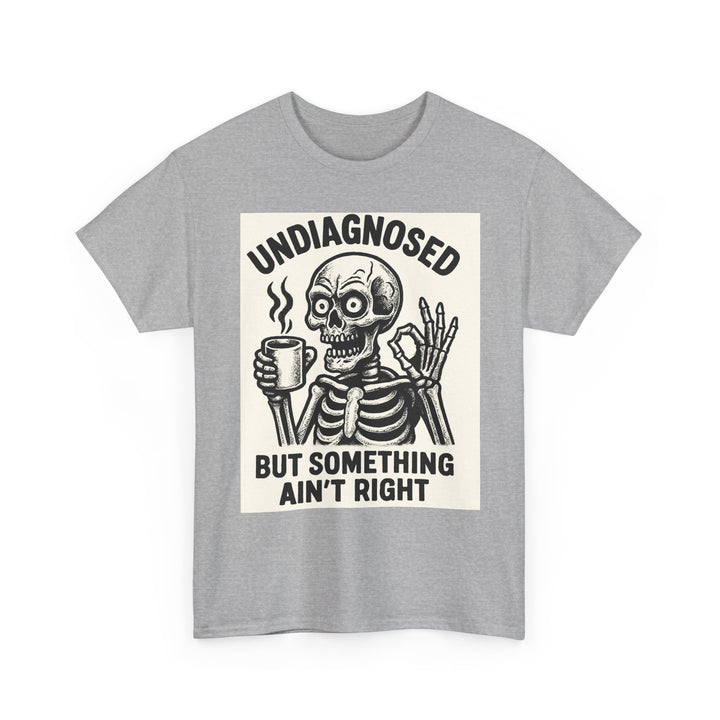 Unisex Heavy Cotton Tee with Skeleton Design - Perfect for Halloween, Gifting, Casual Wear, Party