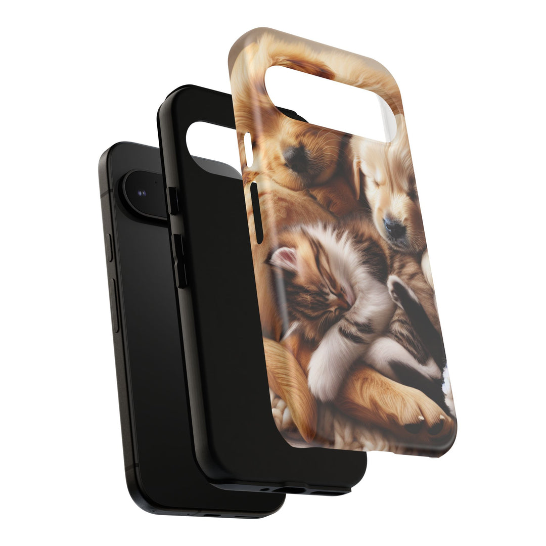 Cute Pets Phone Case - Adorable Dog and Cat Design for Animal Lovers