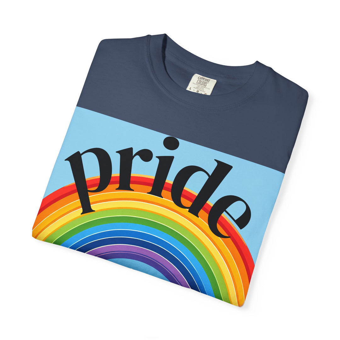 Pride Rainbow T-Shirt | Unisex Garment-Dyed Tee | LGBTQ+ Style, Casual Wear, Gift for Pride Month, Summer Fashion
