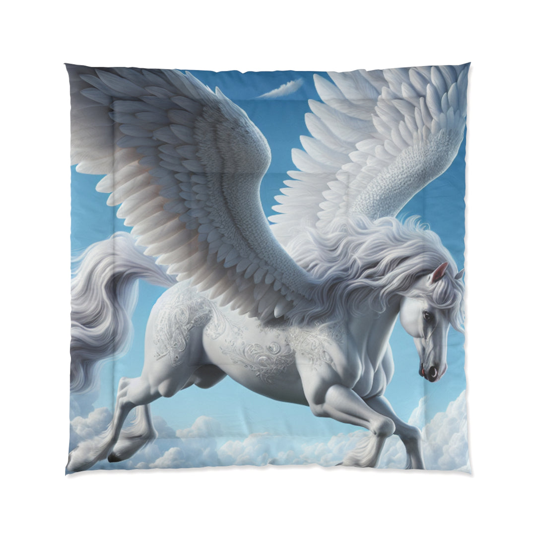 Fantasy Pegasus Comforter, Magical Bedding Set, Unicorn Dream Decor, Cozy Home Accessories, Gifts for Horse Lovers
