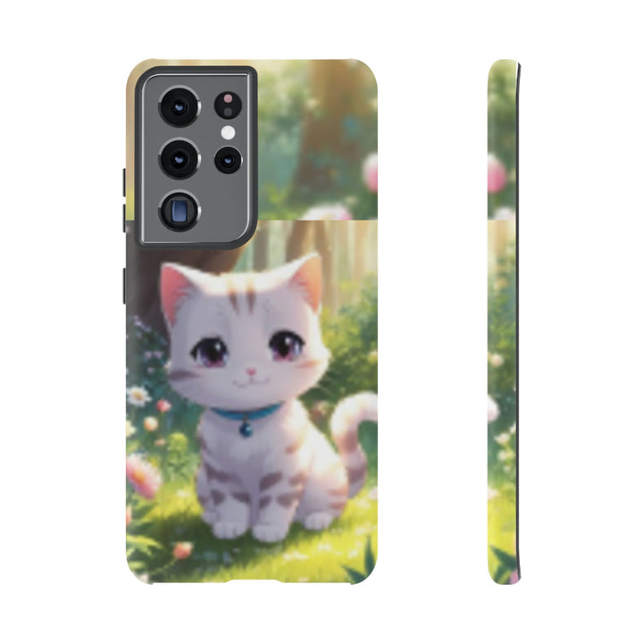 Cute Ai Cat Phone Case - Tough Protection with Floral Design for Cat Lovers