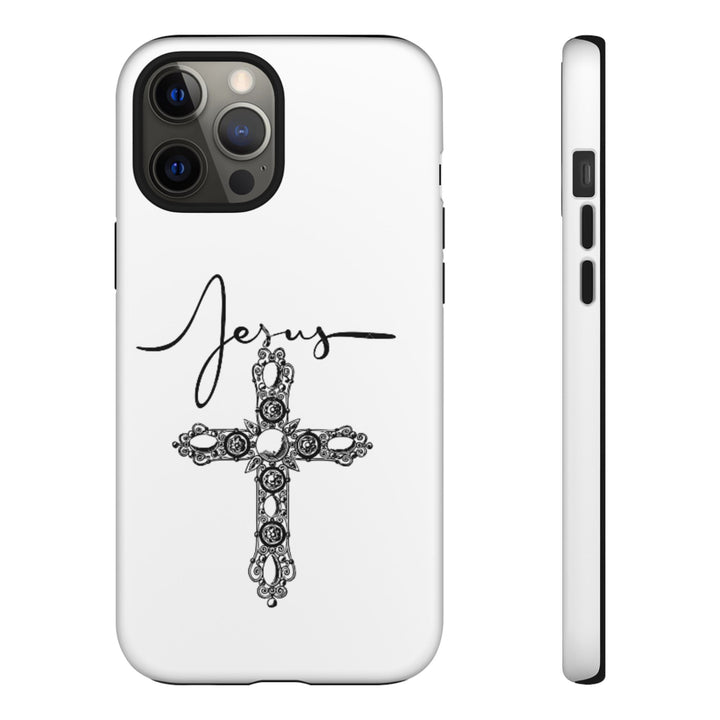 Stylish Tough Case with Jesus Design - Faith-Inspired Phone Cover, Christian Gift, Custom Phone Accessory, Unique Cell Phone Case