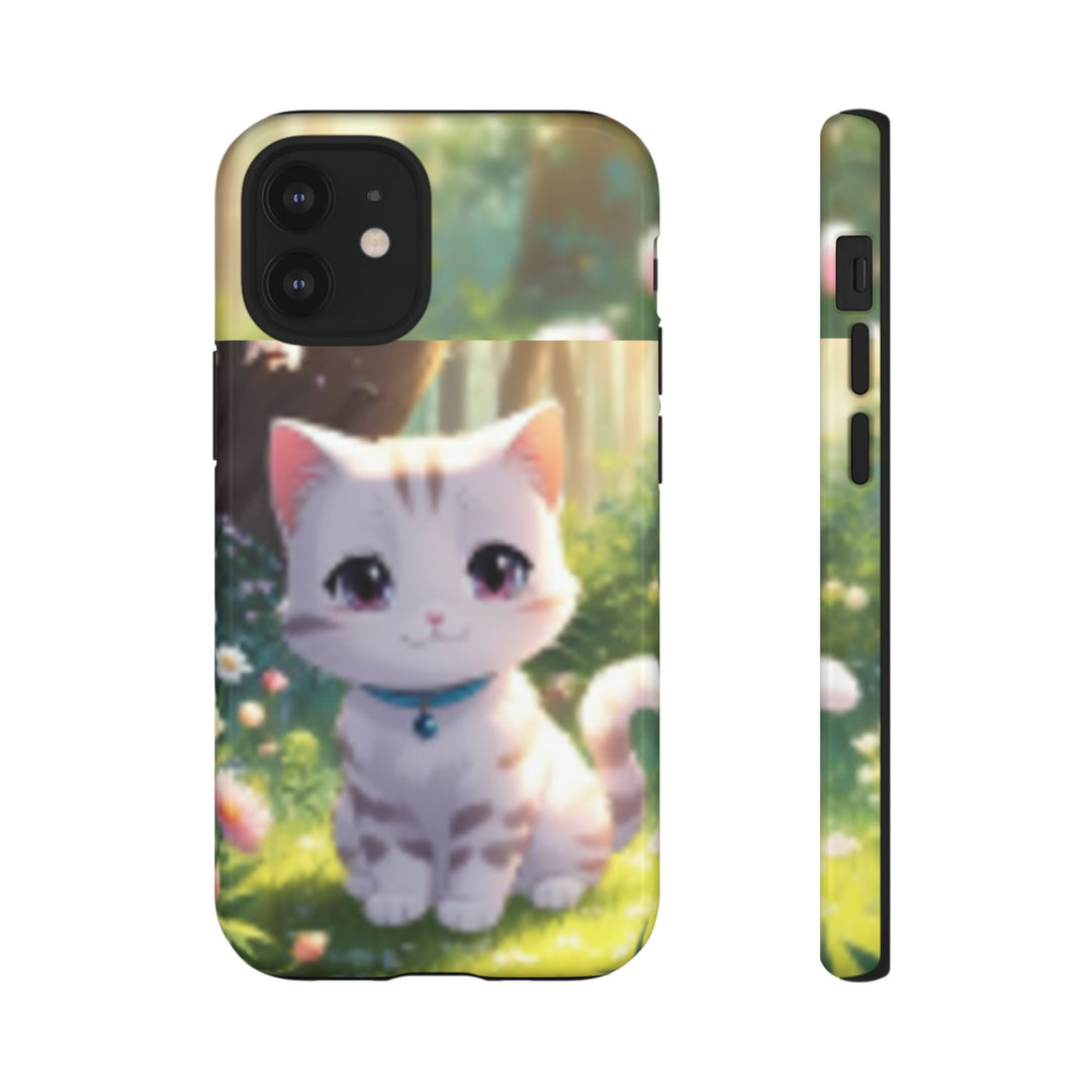 Cute Ai Cat Phone Case - Tough Protection with Floral Design for Cat Lovers