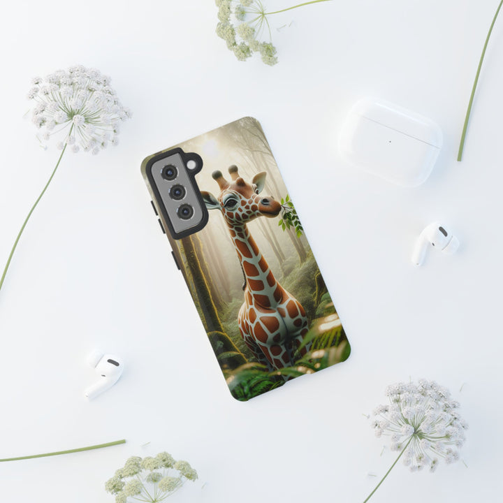 Giraffe Tough Phone Case - Cute Animal Design for Nature Lovers