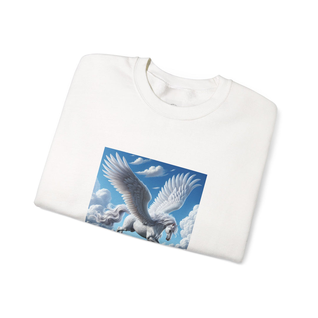 Majestic Pegasus Crewneck Sweatshirt – Cozy Fantasy Gift, Unicorn Lovers Apparel, Magical Sweatshirt, Dreamy Gifts, Casual Trendy Wear