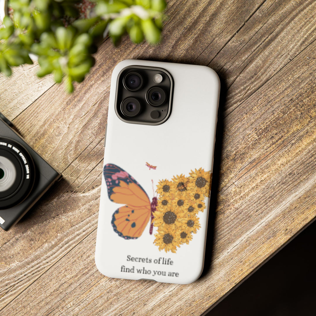 Butterfly & Sunflower Phone Case - "Secrets of Life" Design
