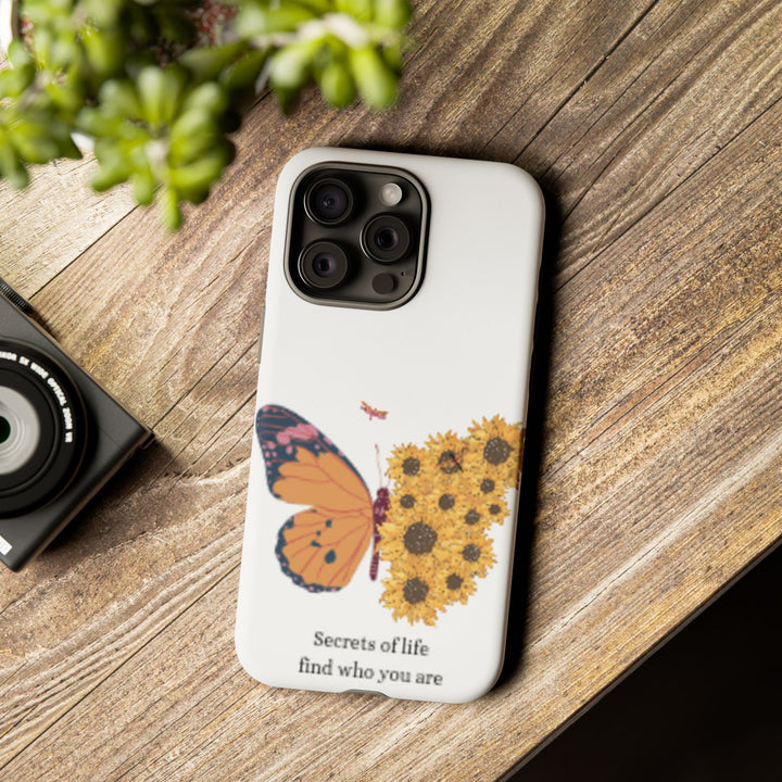 Butterfly & Sunflower Phone Case - "Secrets of Life" Design