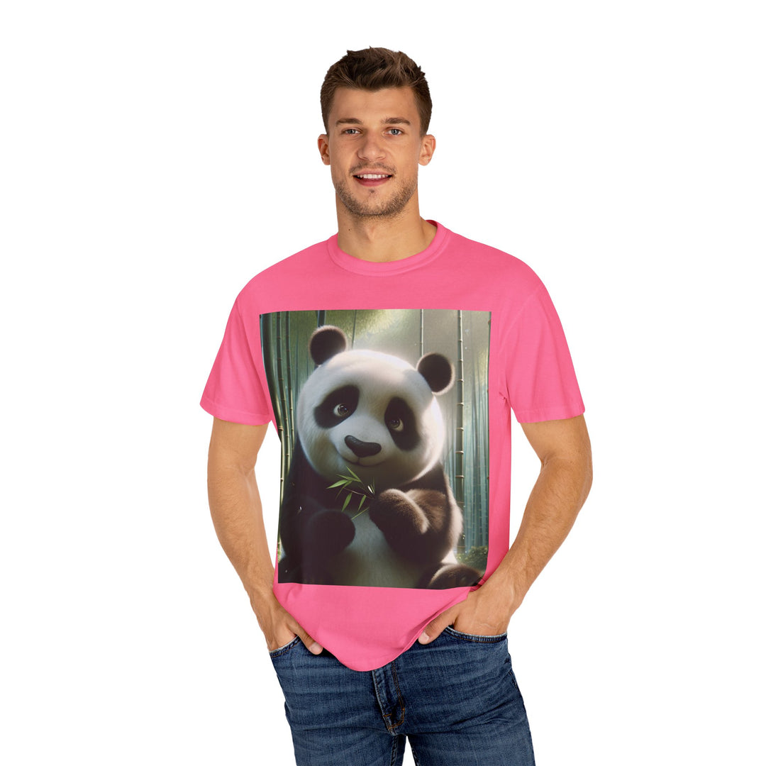 Cute Panda Unisex Garment-Dyed T-Shirt | Casual Animal Lover Tee