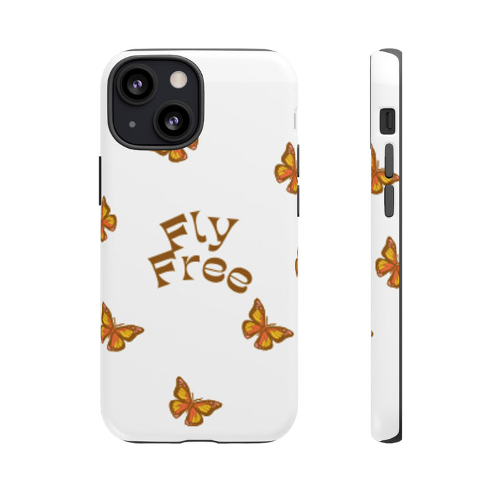 Stylish Phone Case | 'Fly Free' Butterfly Design | Unique Tough Cases