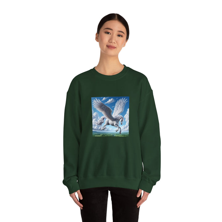 Majestic Pegasus Crewneck Sweatshirt – Cozy Fantasy Gift, Unicorn Lovers Apparel, Magical Sweatshirt, Dreamy Gifts, Casual Trendy Wear