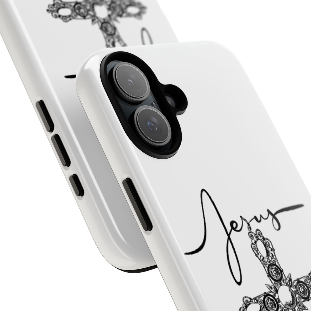 Stylish Tough Case with Jesus Design - Faith-Inspired Phone Cover, Christian Gift, Custom Phone Accessory, Unique Cell Phone Case