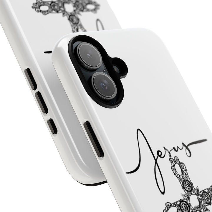 Stylish Tough Case with Jesus Design - Faith-Inspired Phone Cover, Christian Gift, Custom Phone Accessory, Unique Cell Phone Case