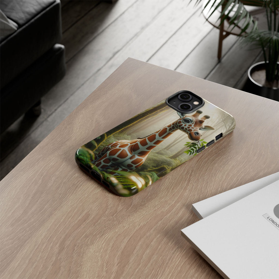 Giraffe Tough Phone Case - Cute Animal Design for Nature Lovers