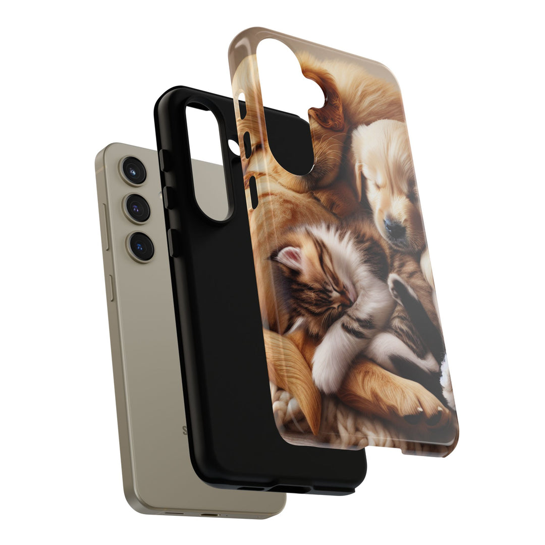 Cute Pets Phone Case - Adorable Dog and Cat Design for Animal Lovers