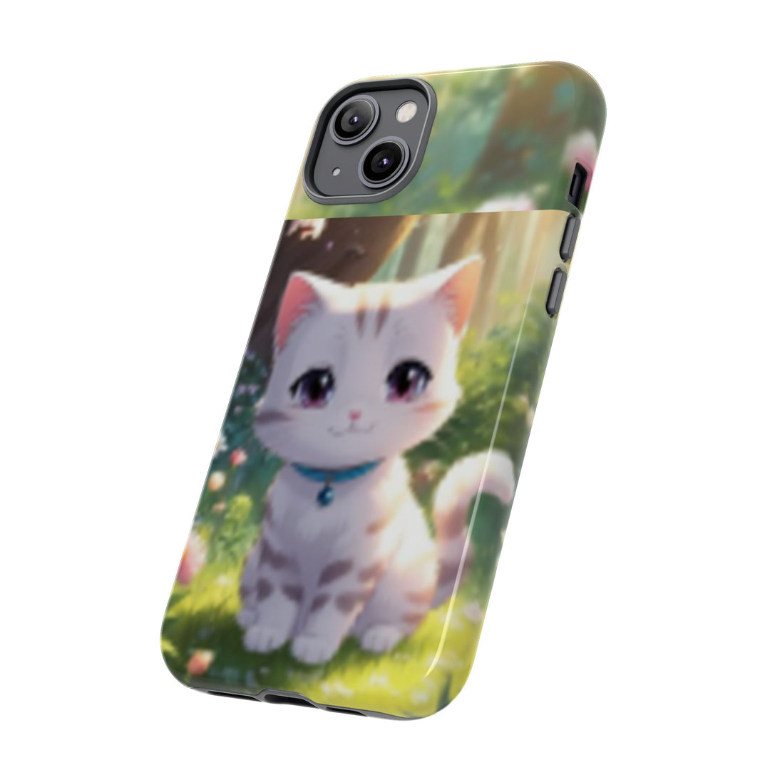 Cute Ai Cat Phone Case - Tough Protection with Floral Design for Cat Lovers