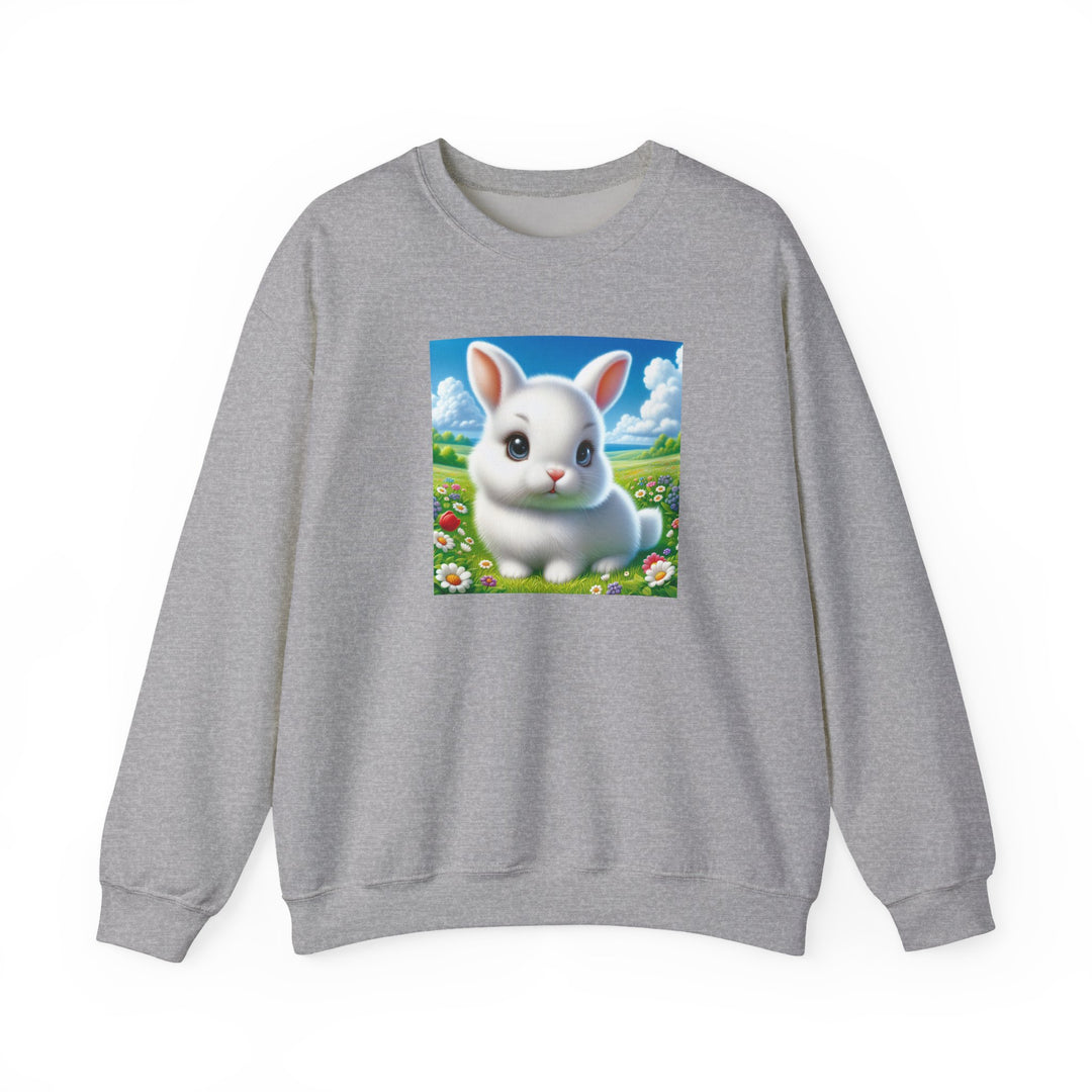 Cute Bunny Design Crewneck Sweatshirt, Cozy Sweatshirt, Spring Fashion, Easter Gift, Unisex Pullover, Animal Lover Apparel