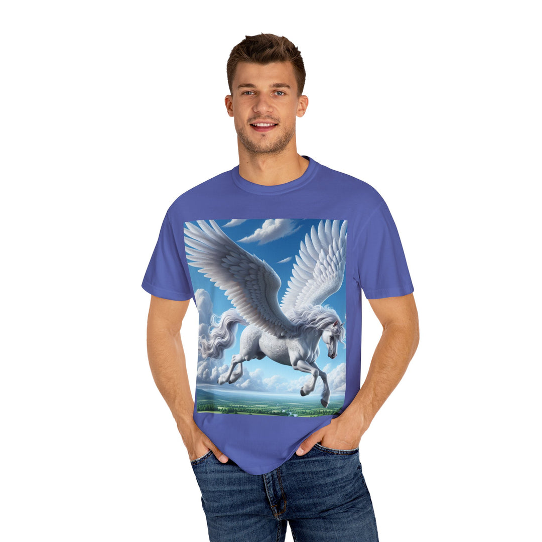Mythical Pegasus Unisex Garment-Dyed T-shirt | Dreamy Fantasy Art Tee