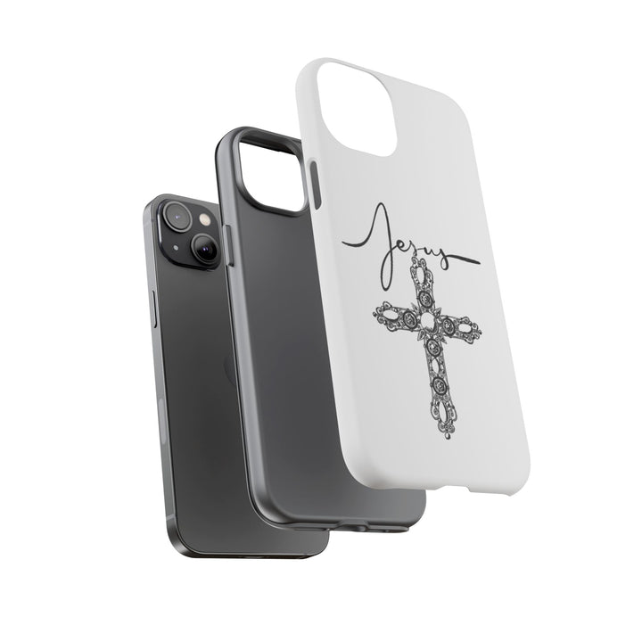 Stylish Tough Case with Jesus Design - Faith-Inspired Phone Cover, Christian Gift, Custom Phone Accessory, Unique Cell Phone Case