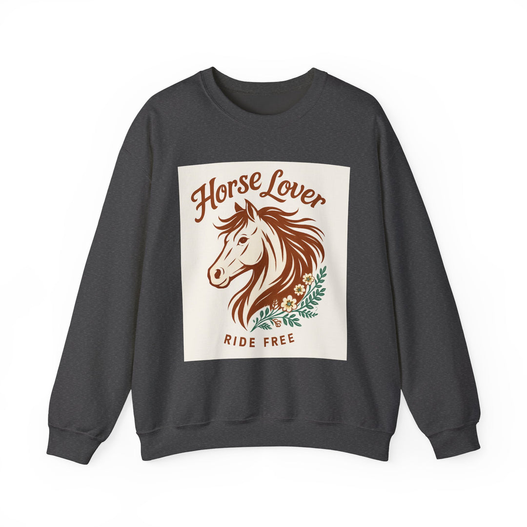 Cozy Horse Lover Sweatshirt, Equine Enthusiast Apparel, Perfect Gift for Equestrians, Casual Comfort, Horseback Riding Fashion