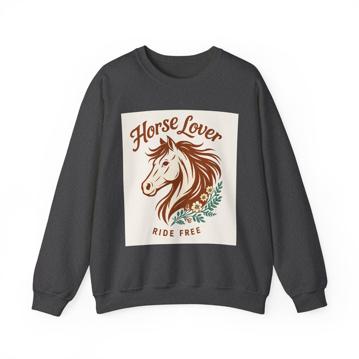 Cozy Horse Lover Sweatshirt, Equine Enthusiast Apparel, Perfect Gift for Equestrians, Casual Comfort, Horseback Riding Fashion