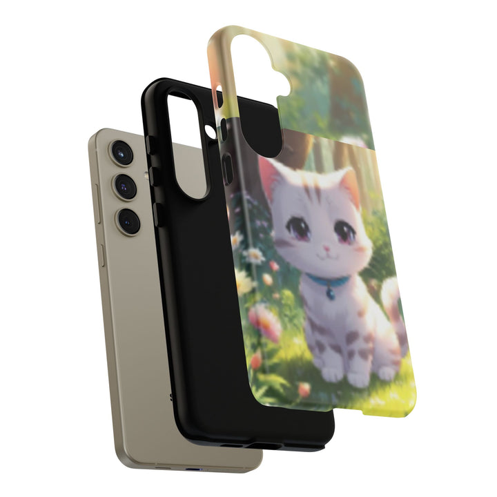 Cute Ai Cat Phone Case - Tough Protection with Floral Design for Cat Lovers
