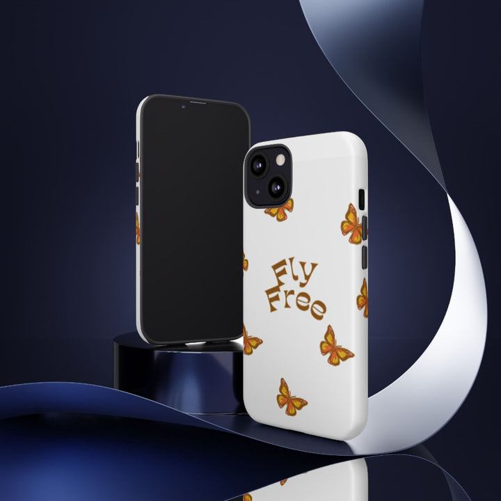 Stylish Phone Case | 'Fly Free' Butterfly Design | Unique Tough Cases