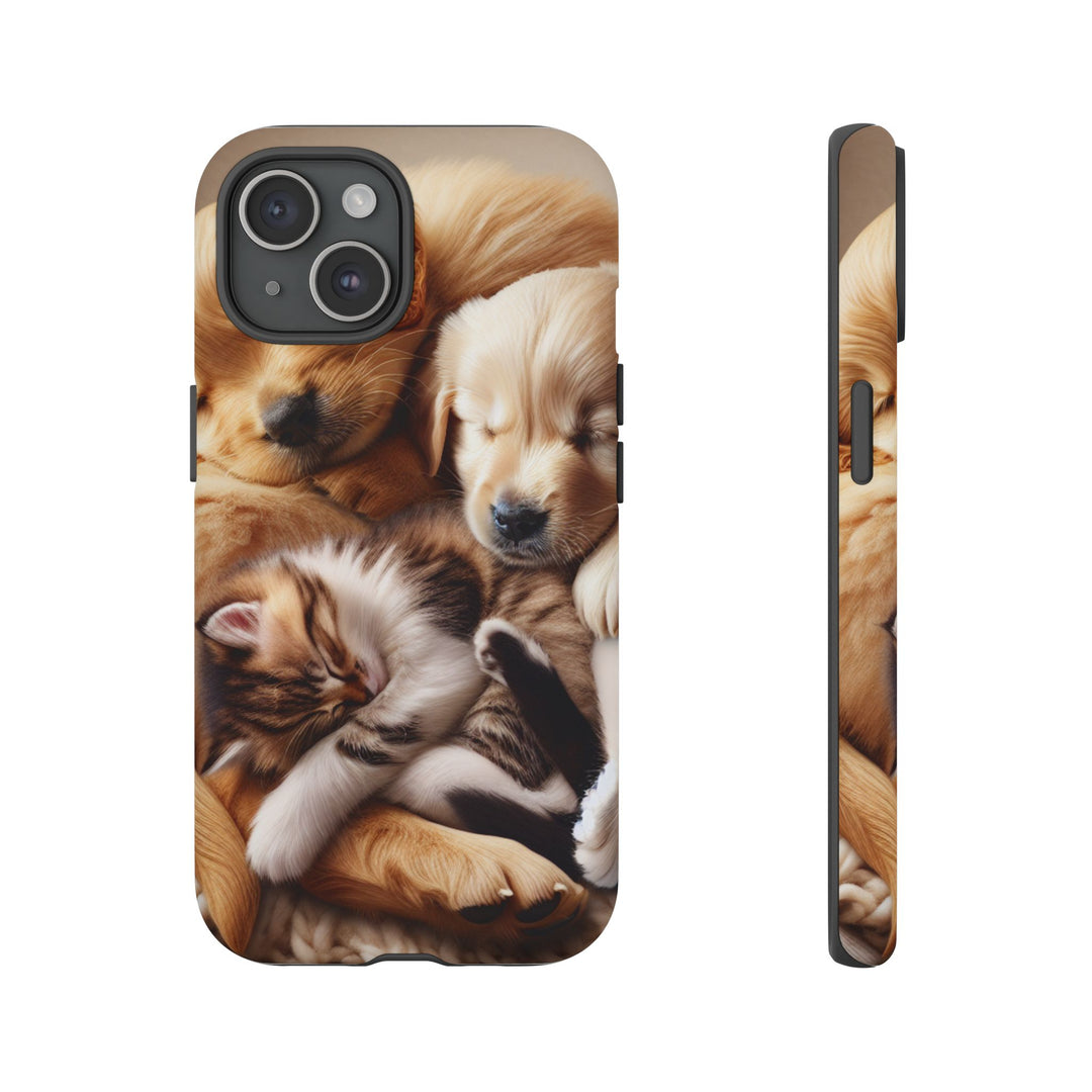 Cute Pets Phone Case - Adorable Dog and Cat Design for Animal Lovers