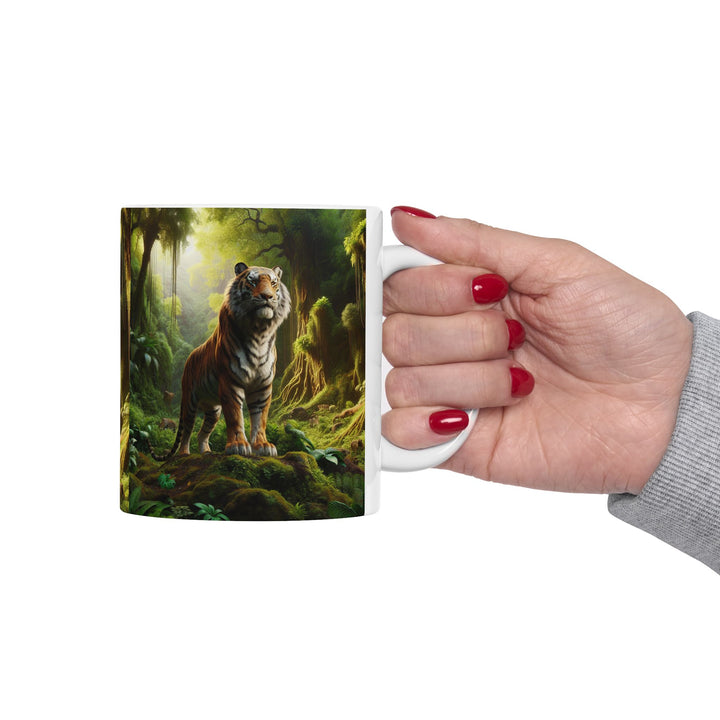 Jungle Tiger Ceramic Mug - 11oz & 15oz Nature Inspired Coffee Cup