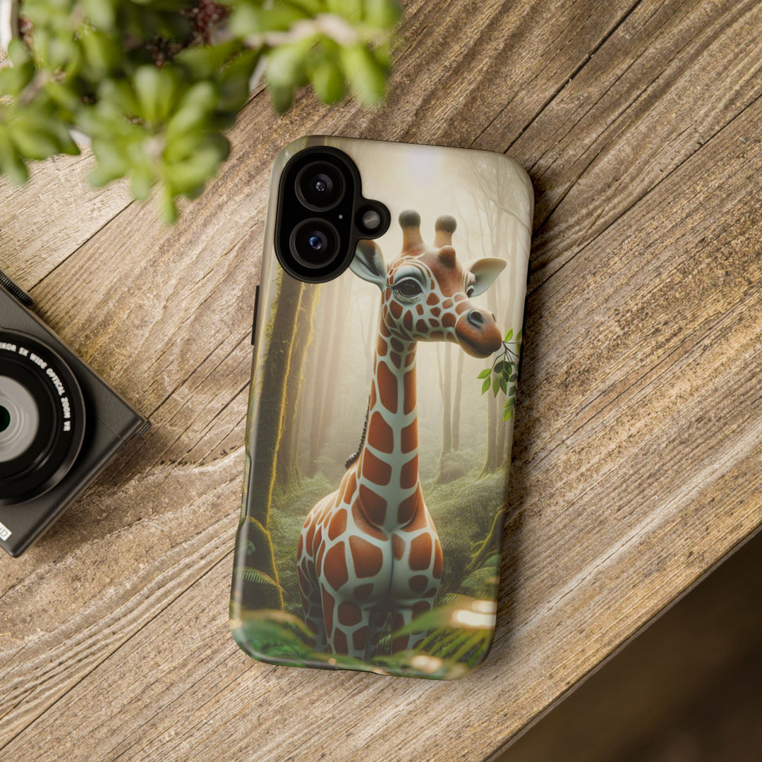 Giraffe Tough Phone Case - Cute Animal Design for Nature Lovers