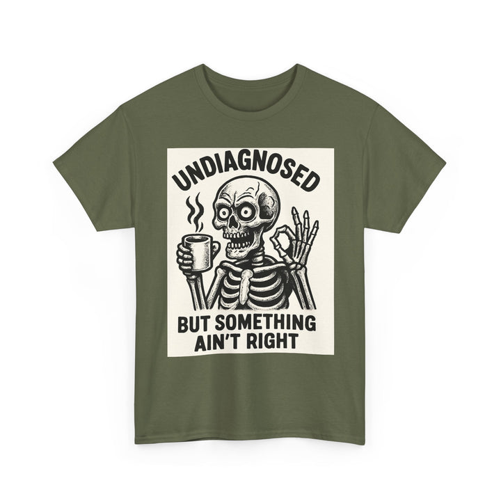 Unisex Heavy Cotton Tee with Skeleton Design - Perfect for Halloween, Gifting, Casual Wear, Party