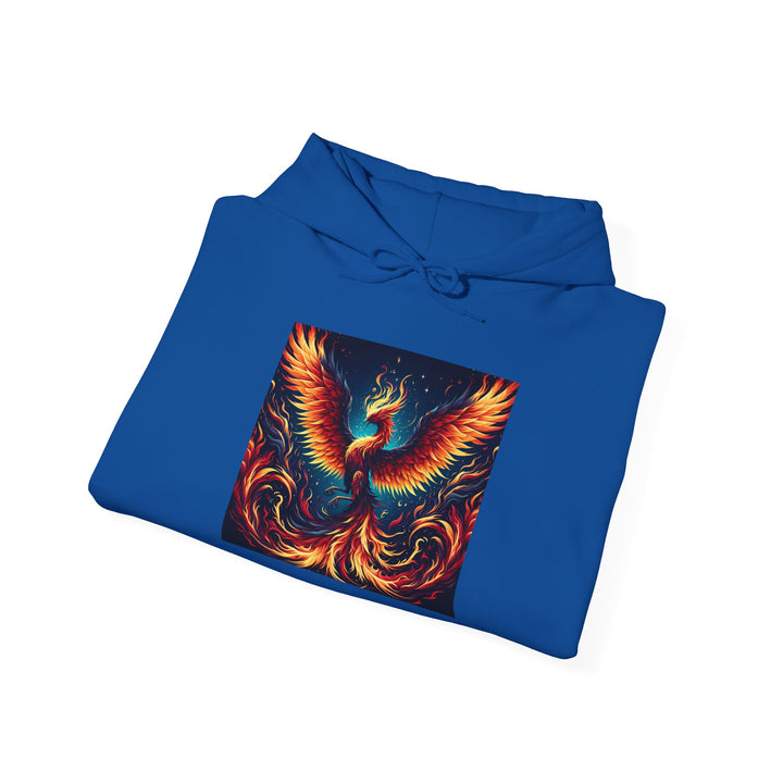 Vibrant Phoenix Graphic Hoodie, Cozy Spiritual Sweatshirt, Unisex Casual Apparel, Perfect Gift for All Occasions, Warm Layering Piece
