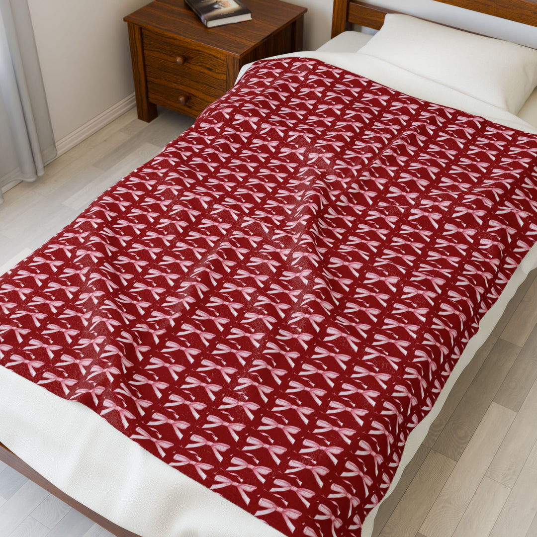 Cozy Velveteen Plush Blanket - Luxurious Warmth for Home & Holidays
