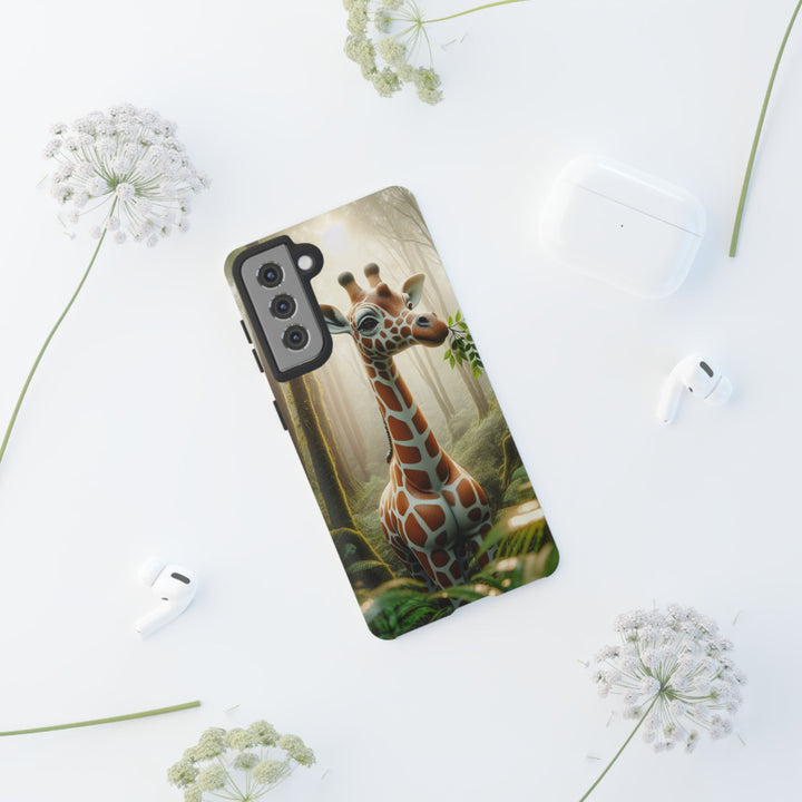 Giraffe Tough Phone Case - Cute Animal Design for Nature Lovers