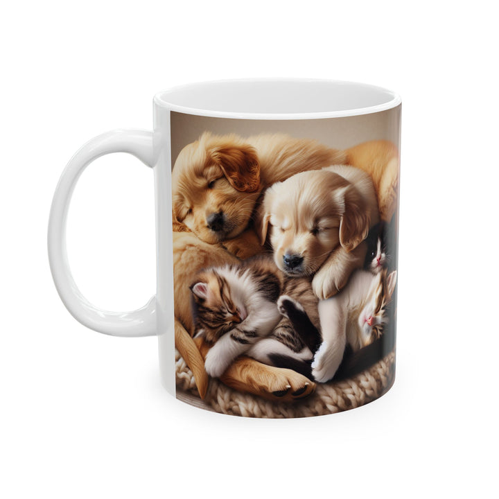 Cute Pets Ceramic Mug - Cozy 11oz & 15oz Coffee Cup for Animal Lovers