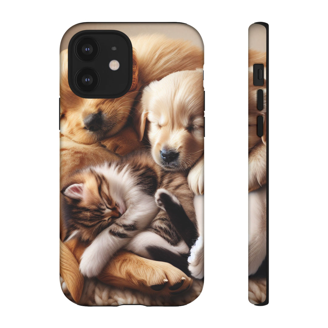 Cute Pets Phone Case - Adorable Dog and Cat Design for Animal Lovers