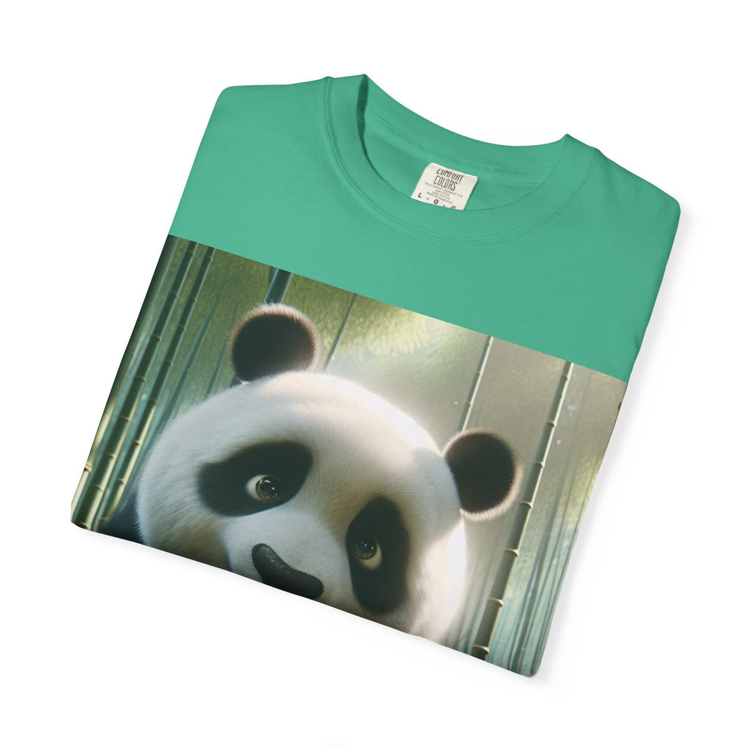 Cute Panda Unisex Garment-Dyed T-Shirt | Casual Animal Lover Tee