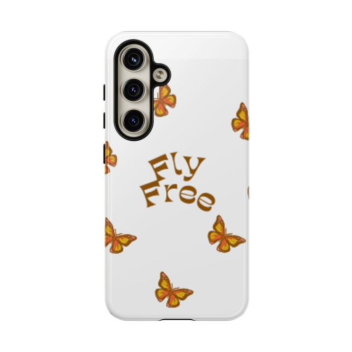 Stylish Phone Case | 'Fly Free' Butterfly Design | Unique Tough Cases