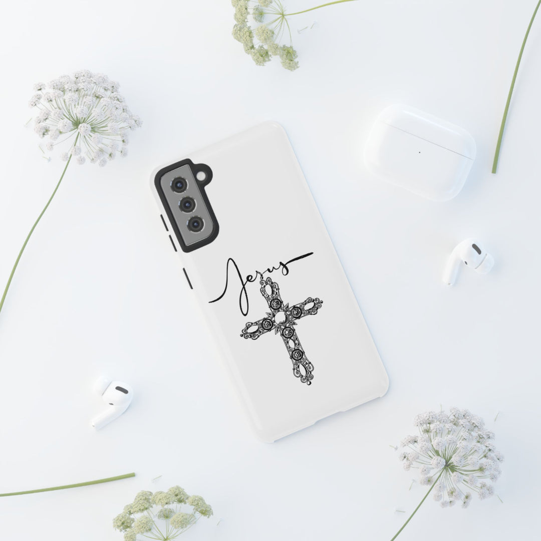Stylish Tough Case with Jesus Design - Faith-Inspired Phone Cover, Christian Gift, Custom Phone Accessory, Unique Cell Phone Case